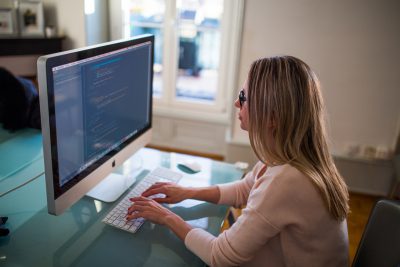 girl at computer