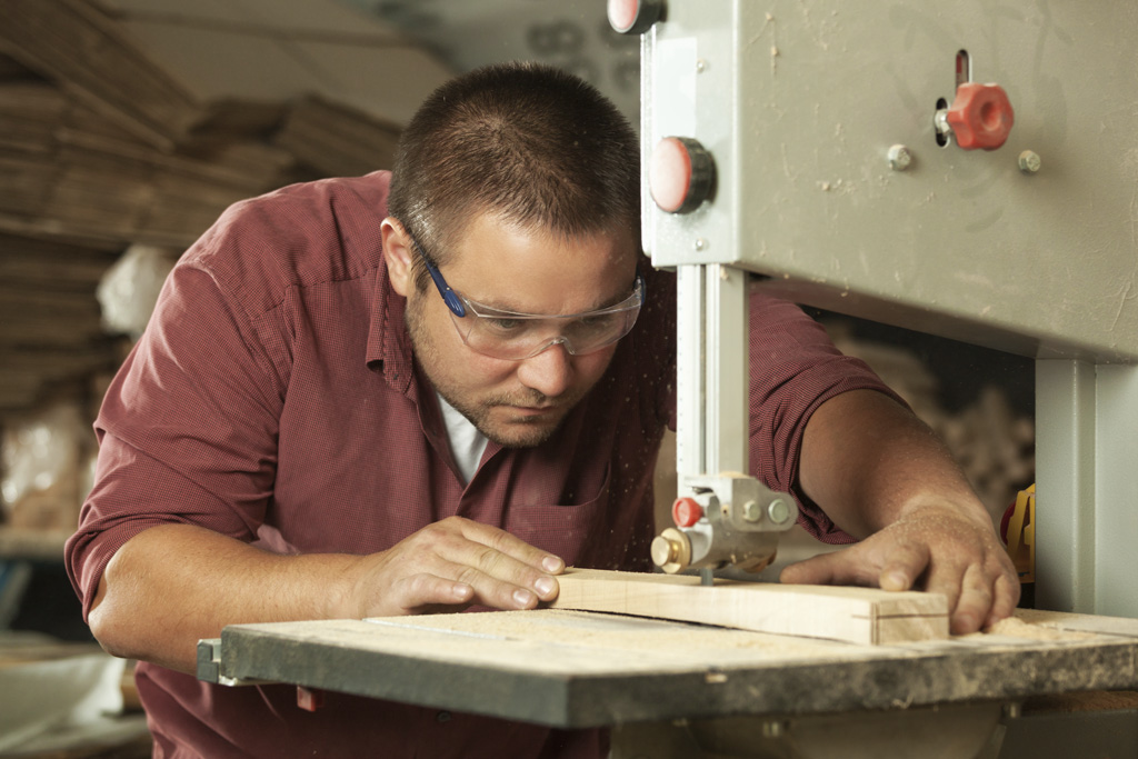 man on bandsaw